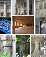Kacheln mit verschiedenen Denkmalen aus Sachsen und Sachsen-Anhalt (Fotos: IDK)