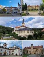 Kacheln mit verschiedenen Denkmalen aus Sachsen und Sachsen-Anhalt (Fotos: IDK)